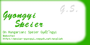 gyongyi speier business card